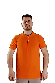 Turuncu Polo Yaka Tişört
