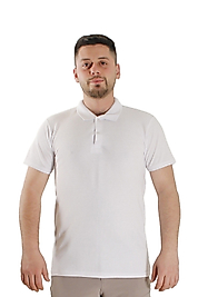 Beyaz Polo Yaka Tişört